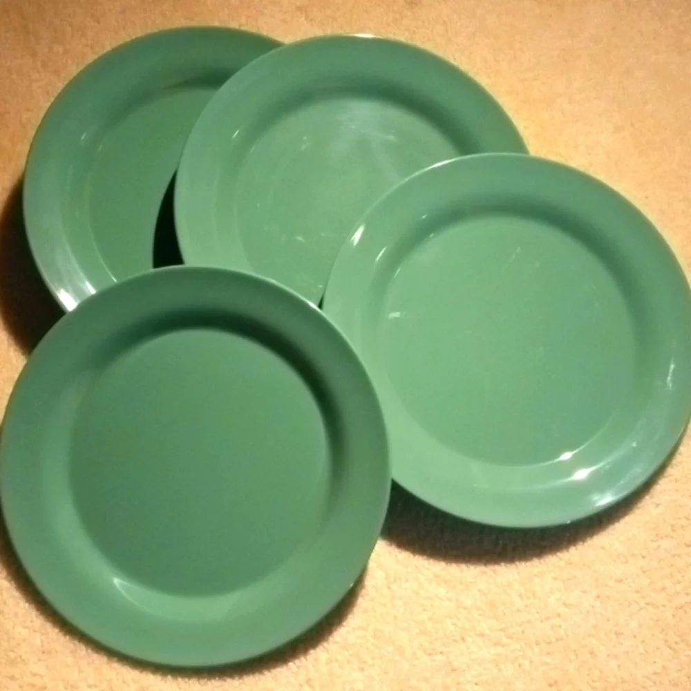 The Galleyware Company seafoam plates set of 4 NWT MISSING NON SLIP RING